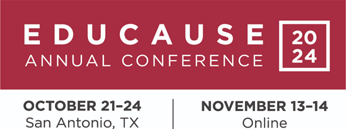 Logo for EDUCAUSE Annual Conference 2024 in San Antonio.